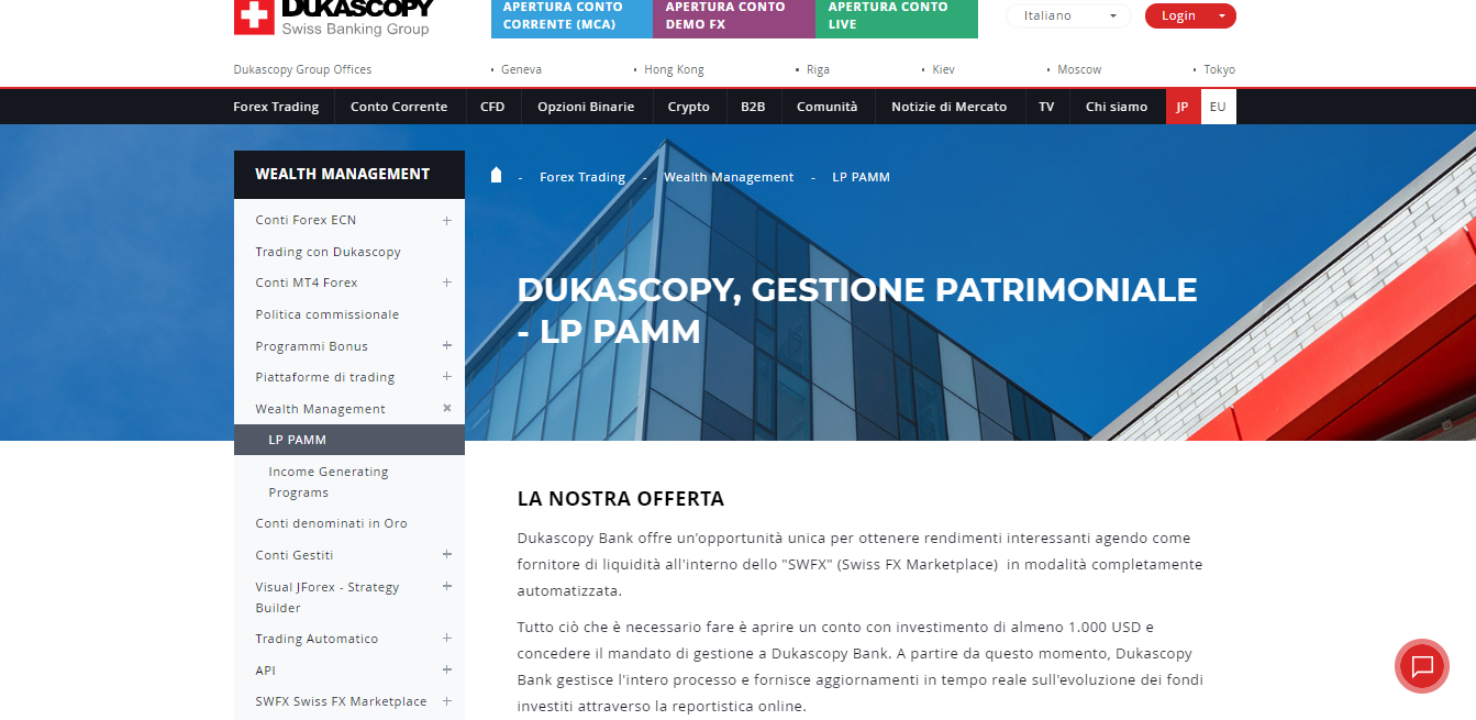 Recensione di Dukascopy - Funzionalità esclusive